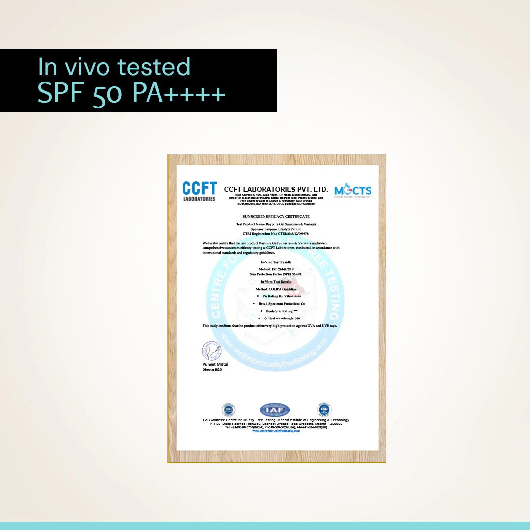 Oats & Ceramide Gel Sunscreen SPF 50 PA++++ for Sensitive Skin | In-Vivo Tested - Image 12