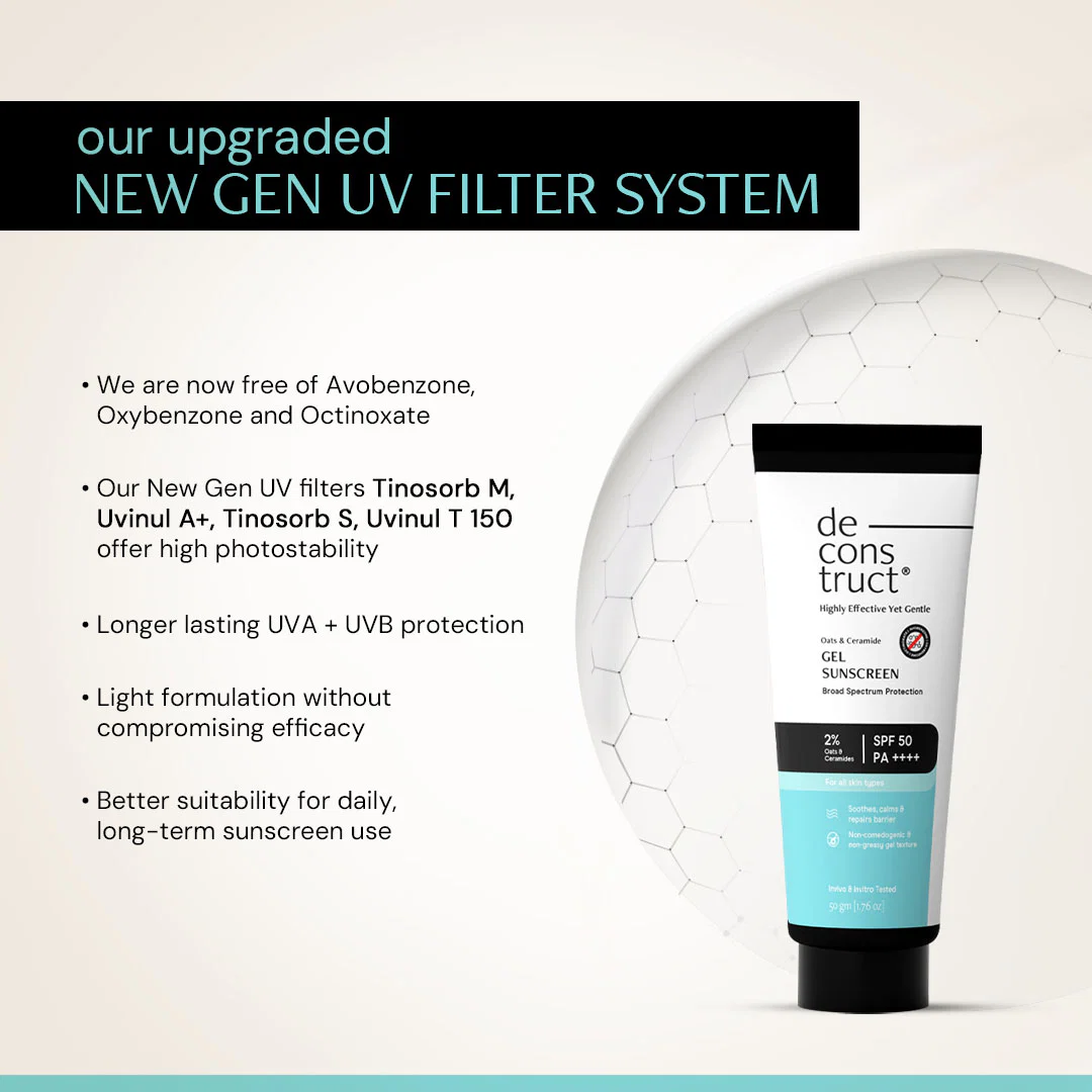 Oats & Ceramide Gel Sunscreen SPF 50 PA++++ for Sensitive Skin | In-Vivo Tested - Image 3