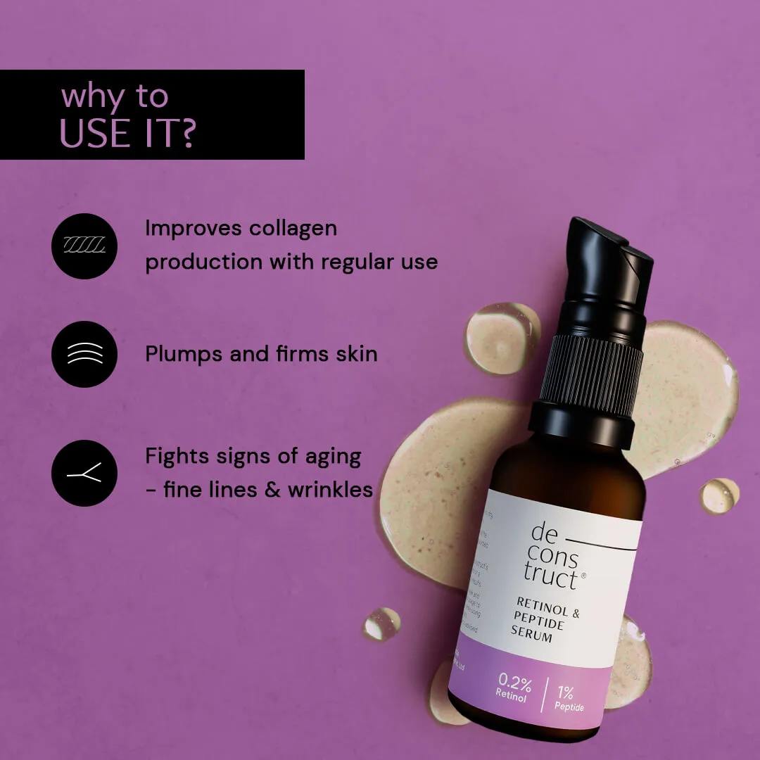 Retinol & Peptide Serum for Anti-aging - 0.2% Retinol + 1% Peptide - Image 5