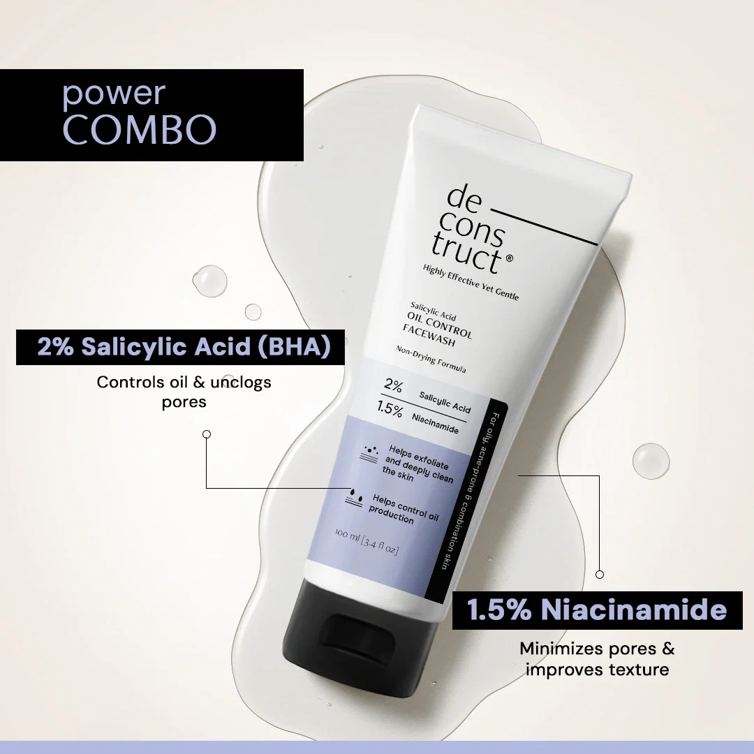 Salicylic Acid Oil Control Face Wash | 2% Salicylic acid + 1.5% Niacinamide - Image 4