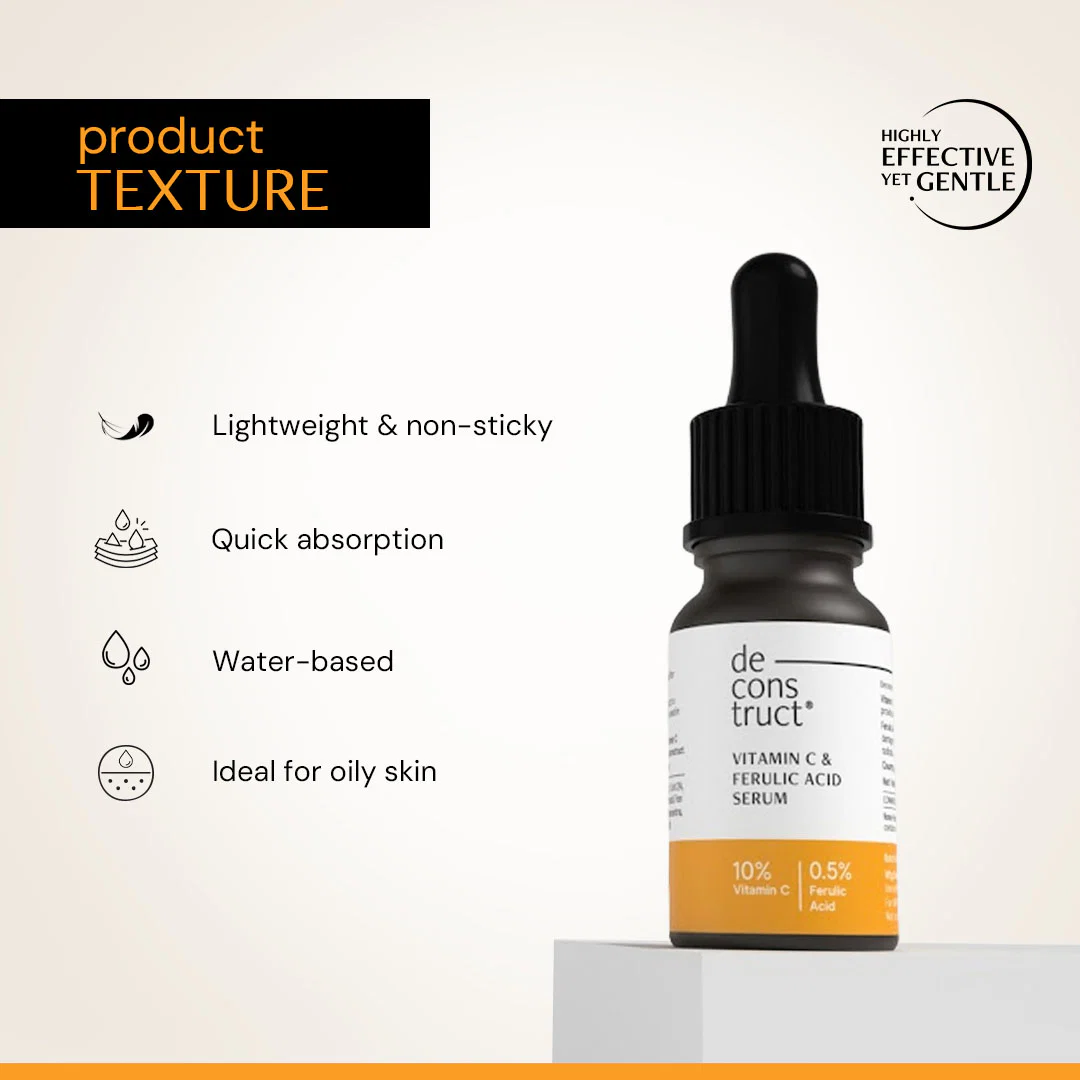 10% Vitamin C serum (10ml)| Clinically Tested, Non-Irritating| Brightens & Evens Tone | For Oily Skin - Image 3