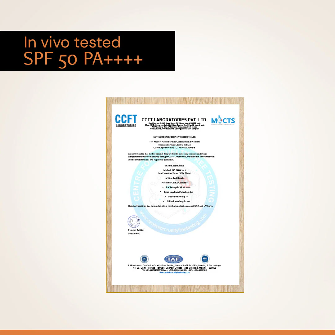 5% Vitamin C Gel Sunscreen for Oily Skin - SPF 50 PA++++ | In-Vivo Tested - Image 12